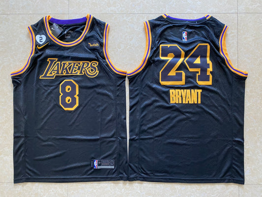 Los Angeles Lakers #8 24 Kobe Bryant Lakers 8+24 # City Edition Black