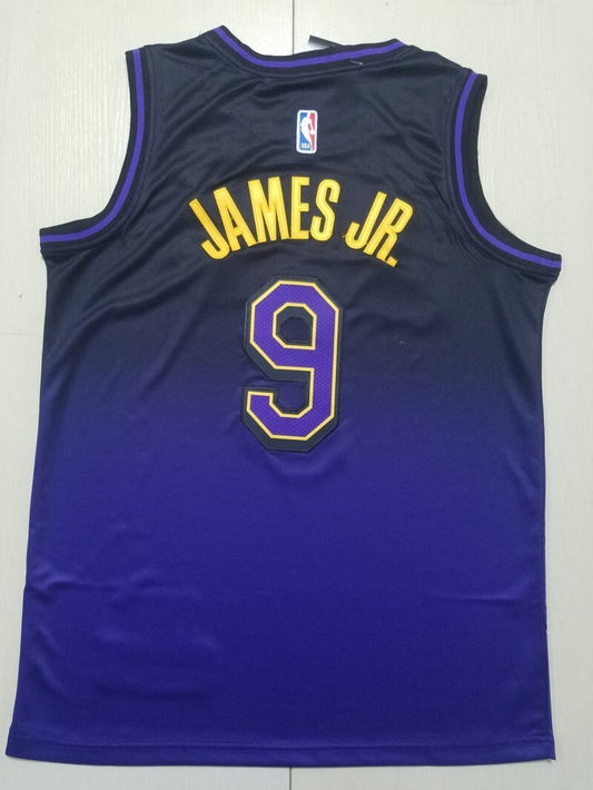 Los Angeles Lakers #9 Bronny James Jr. Lakers 9 Purple City Edition s-xxl Style 1
