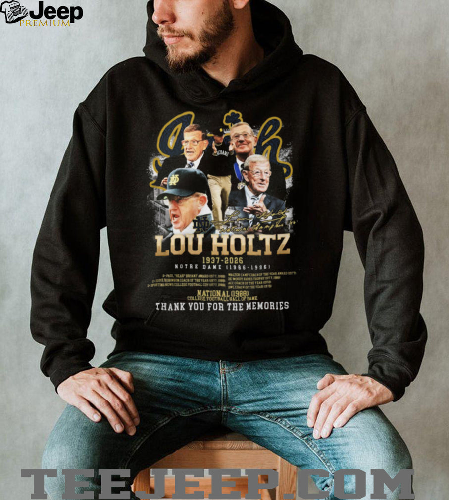 Lou Holtz Notre Dame Legend 1937 2026 Memorial Tribute T Shirt