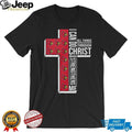 Louisville Cardinals Fan T Shirt I Can Do All Things Through Christ Cross Design