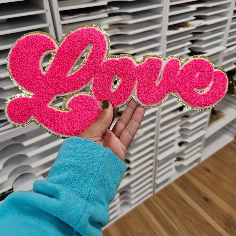Love Chenille Patch ONLY - This is NOT a T Shirt Hoodie, Sweatshirt | WearSparks.com