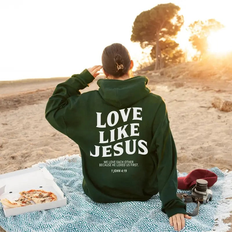 Love Like Jesus Hoodie Christian Hoodie Christian Sweatshirt Jesus  T-shirt, sweater and Hoodie | WearSparks.com
