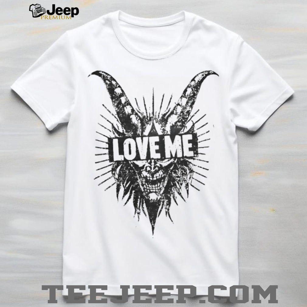 Love Me Devil Horns Graphic SweatT Shirt Alternative Edgy Streetwear