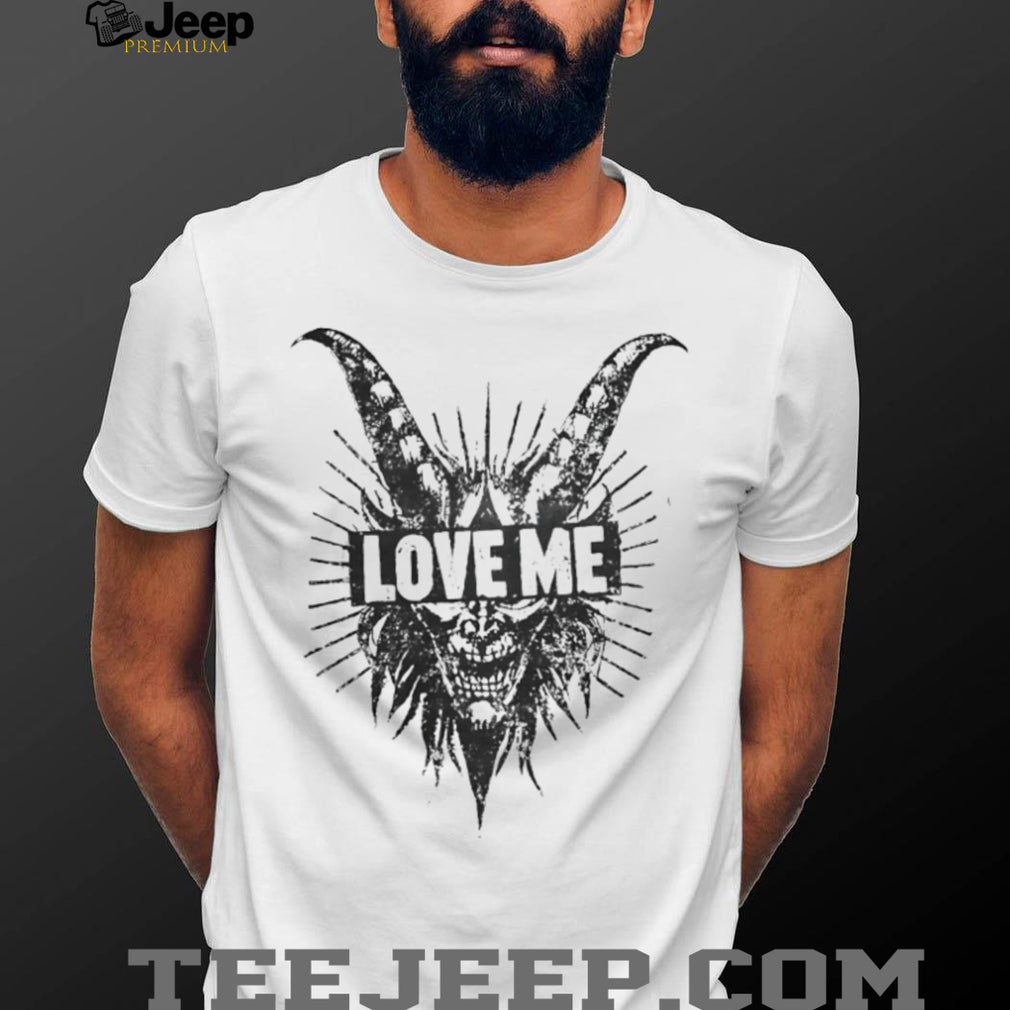 Love Me Devil Horns Graphic SweatT Shirt Alternative Edgy Streetwear