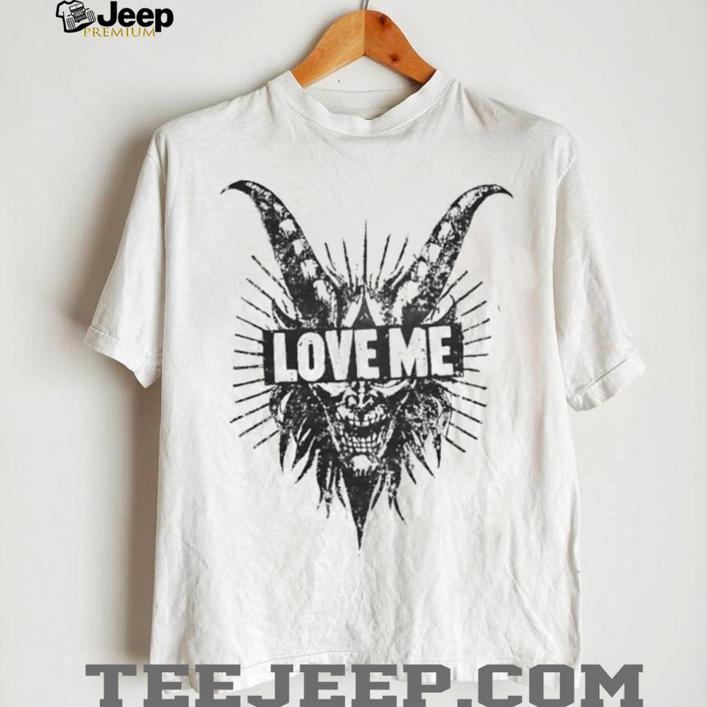 Love Me Devil Horns Graphic SweatT Shirt Alternative Edgy Streetwear