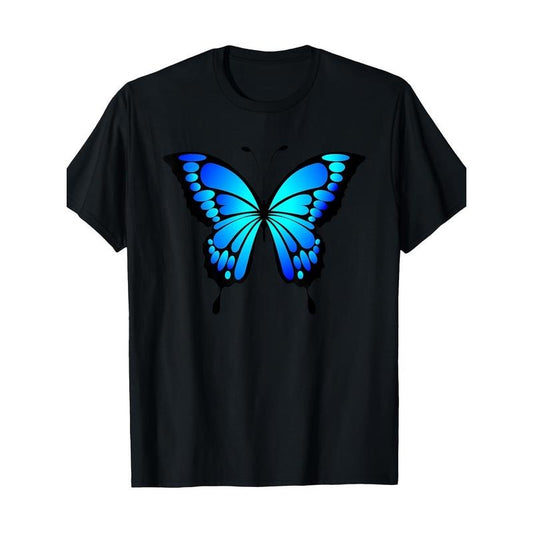 Lovely colorful blue butterfly T-shirt Made in USA