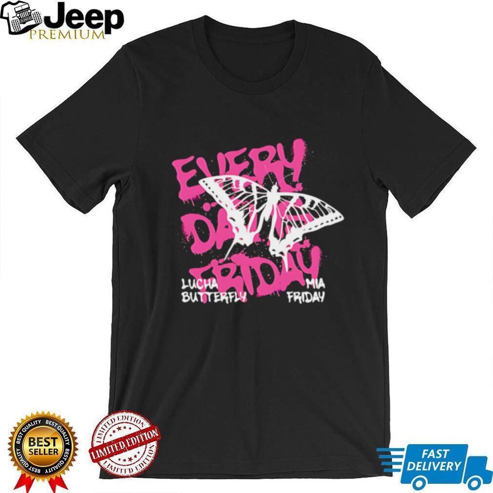 Lucha Butterfly Mia Friday butterfly graphic shirt