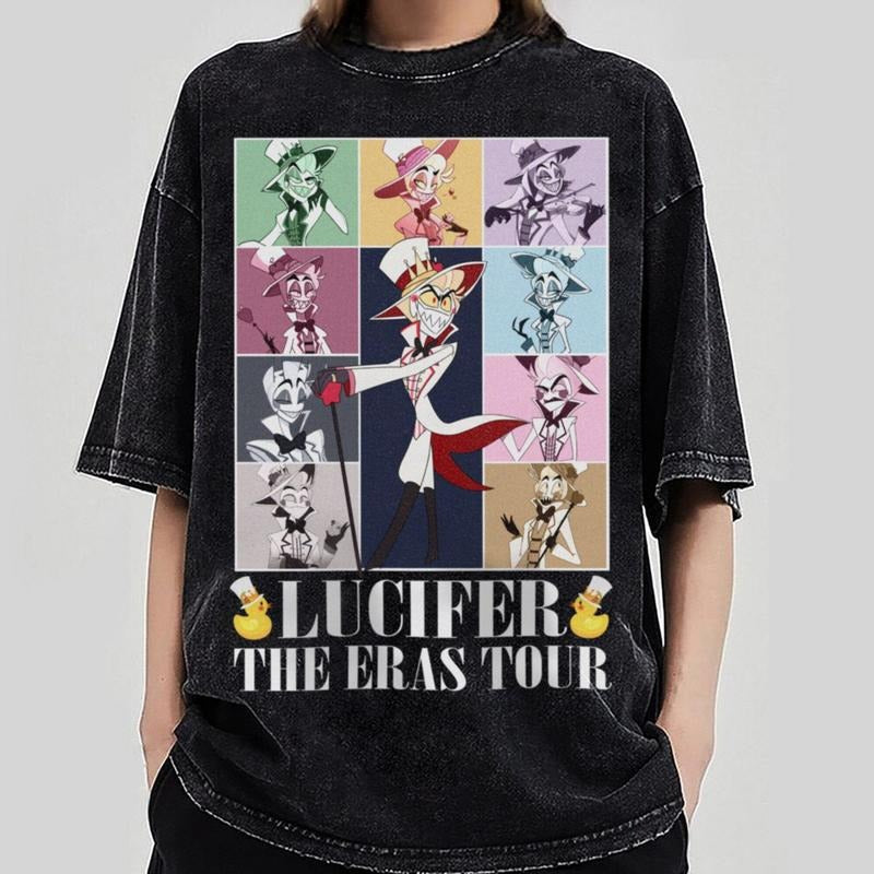 Lucifer The Eras Tour Inpired T-Shirt, Lucifer Morningstar Shirt, Lucifer Hazbin Hotel T-Shirt, Lucifer Vivziepop T-Shirt, Cartoon shirt