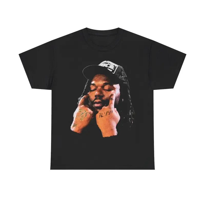 Lucki Inspired Hard Y2k 90s Hip-Hop Vibes Heavy Cotton Graphic T-Shirt Tshirt Shirt HipHop Rap Tee Casual Menswear Retro Top Vintage