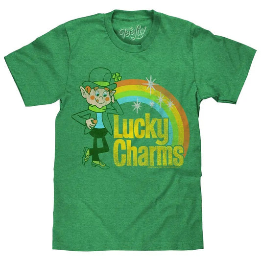 Lucky Charms Retro Rainbow T-Shirt - Green Hoodie, Sweatshirt | WearSparks.com