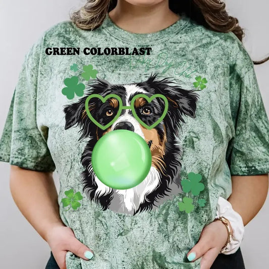 Lucky Dog Australian Shepherd Shirt ~ Unisex Apparel Relaxed Fit Printed In The USA Clothing Womenswear Casual Comfort Cotton Boho