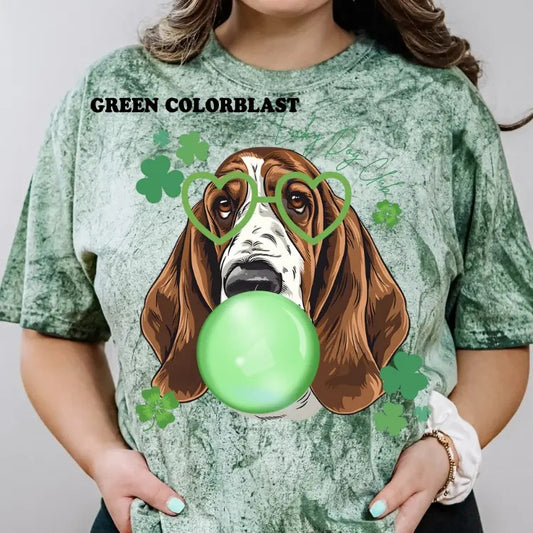 Lucky Dog Bassett Hound Shirt ~ Unisex Apparel Relaxed Fit Printed In The USA Clothing Womenswear Casual Comfort Cotton Boho