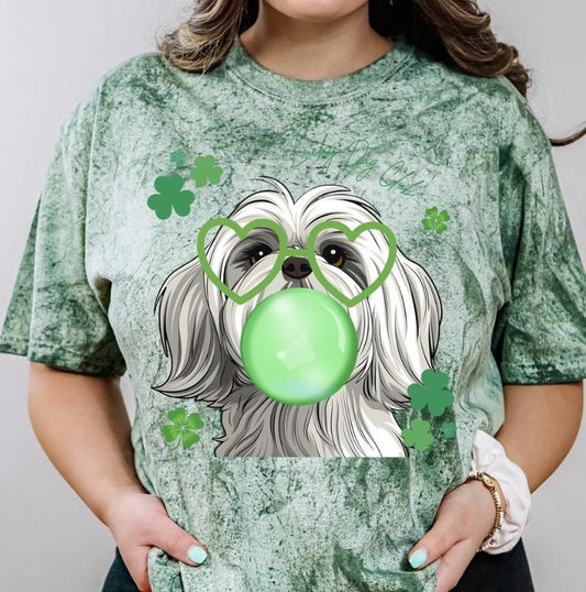 Lucky Dog Maltese Shirt ~ Unisex Apparel Relaxed Fit Printed In The USA Clothing Womenswear Casual Comfort Cotton Top Athletic Boho Chic