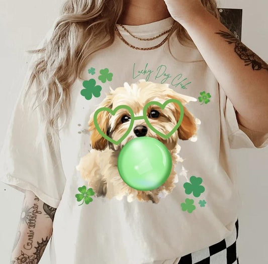 Lucky Dog Maltipoo Shirt ~ Unisex Apparel Relaxed Fit Printed In The USA Clothing Womenswear Casual Comfort Cotton Top Athletic Boho Chic