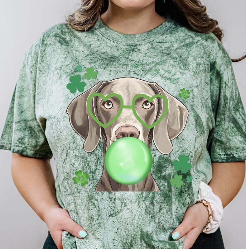 Lucky Dog Weimaraner Shirt ~ Unisex Apparel Relaxed Fit Printed In The USA Clothing Womenswear Casual Comfort Cotton Top Athletic Boho Chic