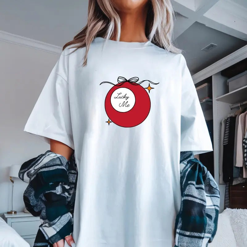 Lucky Me Ball Graphic Shirt ~ Unisex Apparel Relaxed Fit Printed In The USA Clothing Womenswear Casual Comfort Cotton Top Athletic Boho Chic