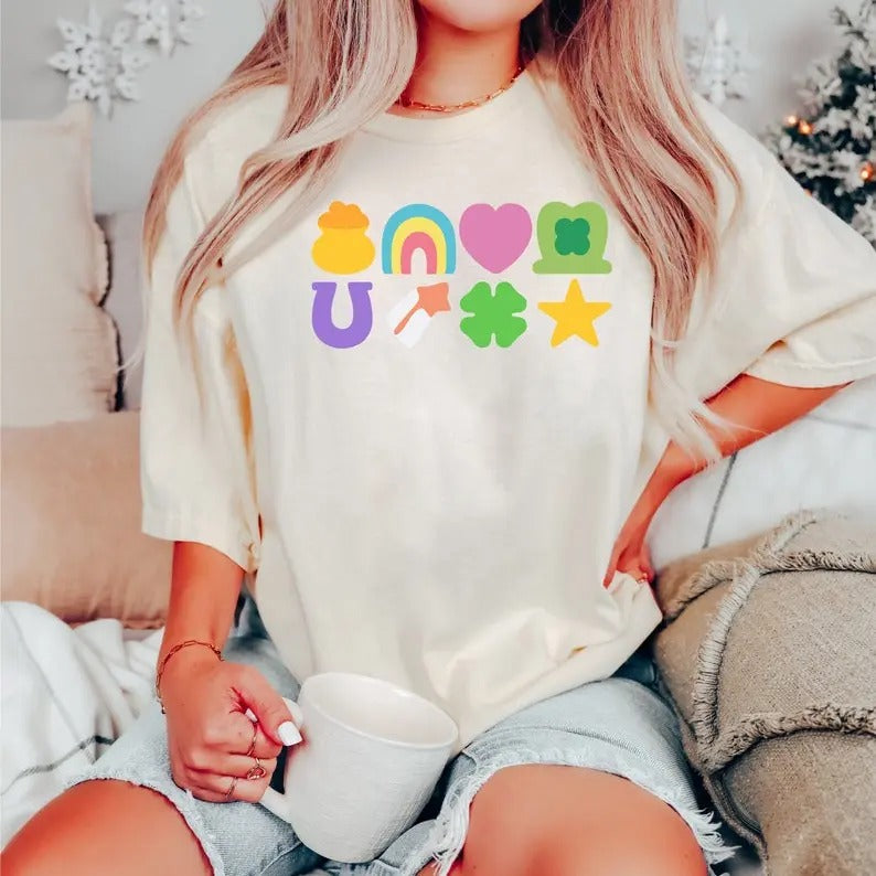 Lucky St Patricks Day tshirt,sweatshirt,hoodie, St Patrick's Day Sweatshirt, Lucky Charm Sweatshirt, Irish Day Sweatshirt, Lucky Shamrocks Rainbow shirt