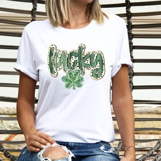 Lucky T-Shirt, Retro St Patricks Day Shirt, St Patrick Tee, St Pattys Gift Tee, Patricks Lucky Shirt, Cute Shamrock T-Shirt, Funny Irish Shirts.