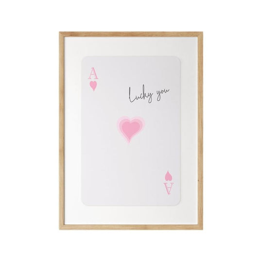 Lucky You Wall Art, Trendy Ace Card Print, Preppy Room Decor, Aesthetic Ace Artwork Art, Gifts For Besties Friends Wall Art, Poster Prints No Frame, Home Decoration, Poster For Room, Gifts For Birthday