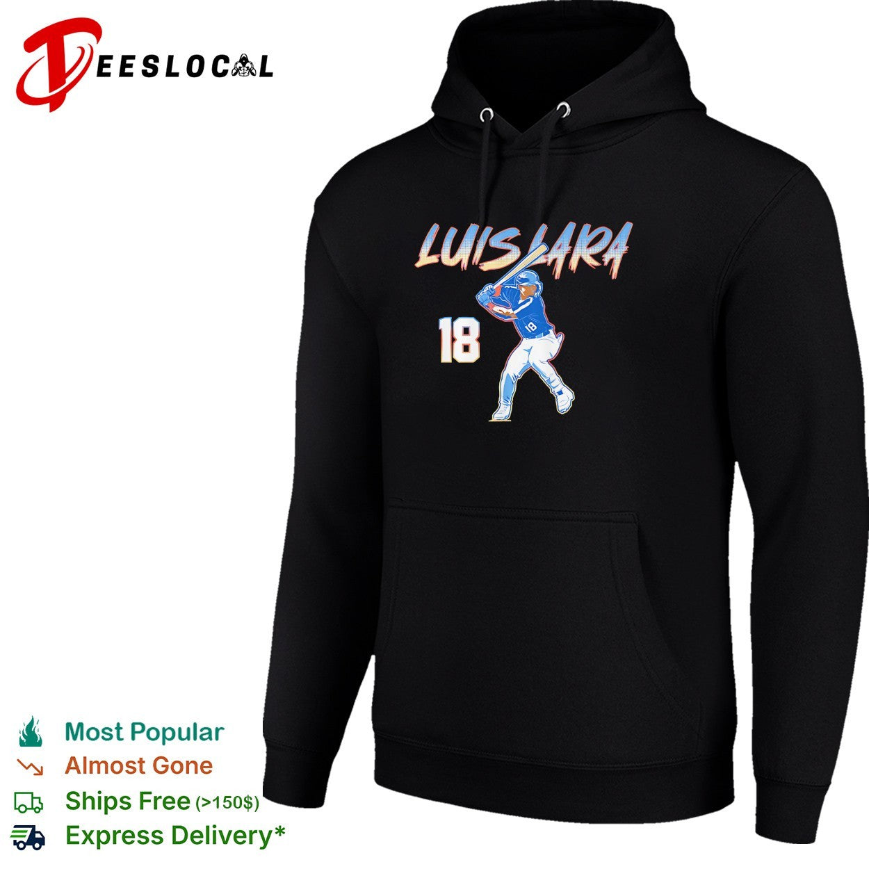 Luis Lara Milwaukee Brewers Slugger Swing Number 18 shirt
