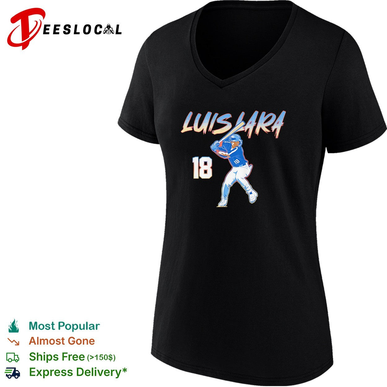 Luis Lara Milwaukee Brewers Slugger Swing Number 18 shirt