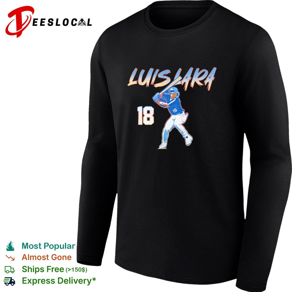 Luis Lara Milwaukee Brewers Slugger Swing Number 18 shirt