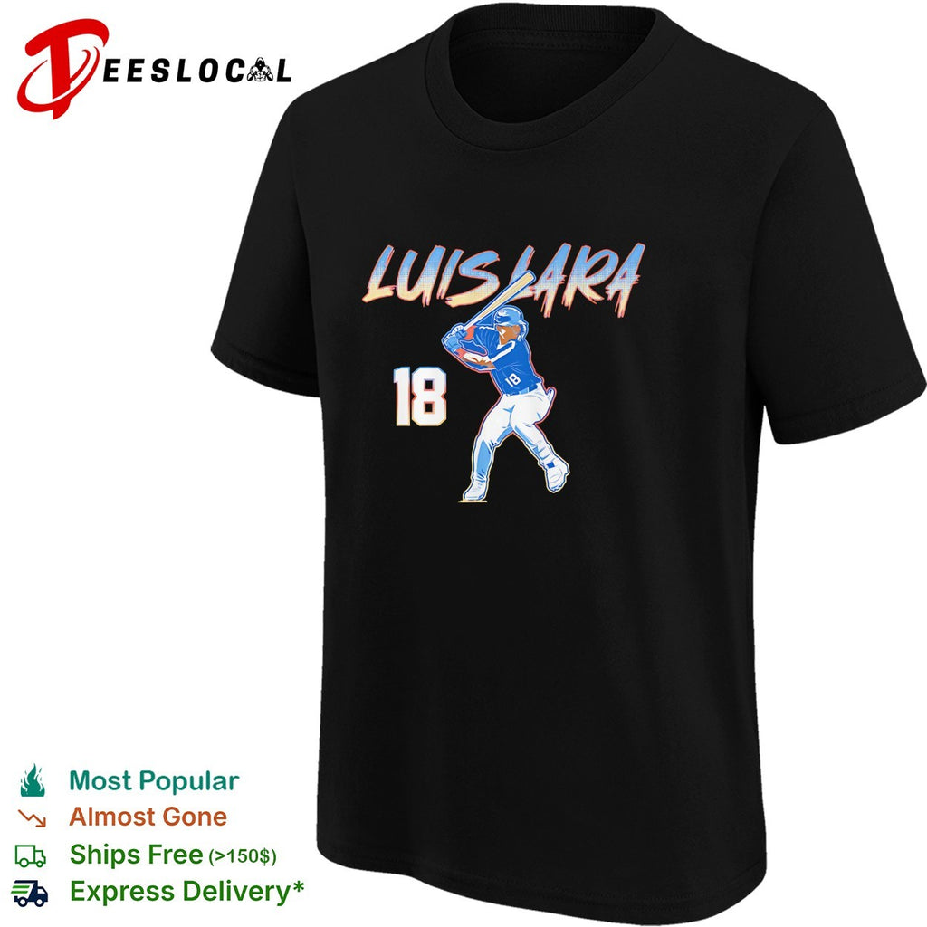 Luis Lara Milwaukee Brewers Slugger Swing Number 18 shirt