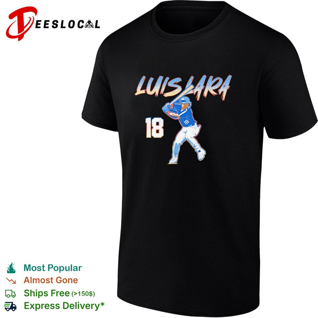 Luis Lara Milwaukee Brewers Slugger Swing Number 18 shirt