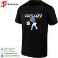 Luis Lara Milwaukee Brewers Slugger Swing Number 18 shirt