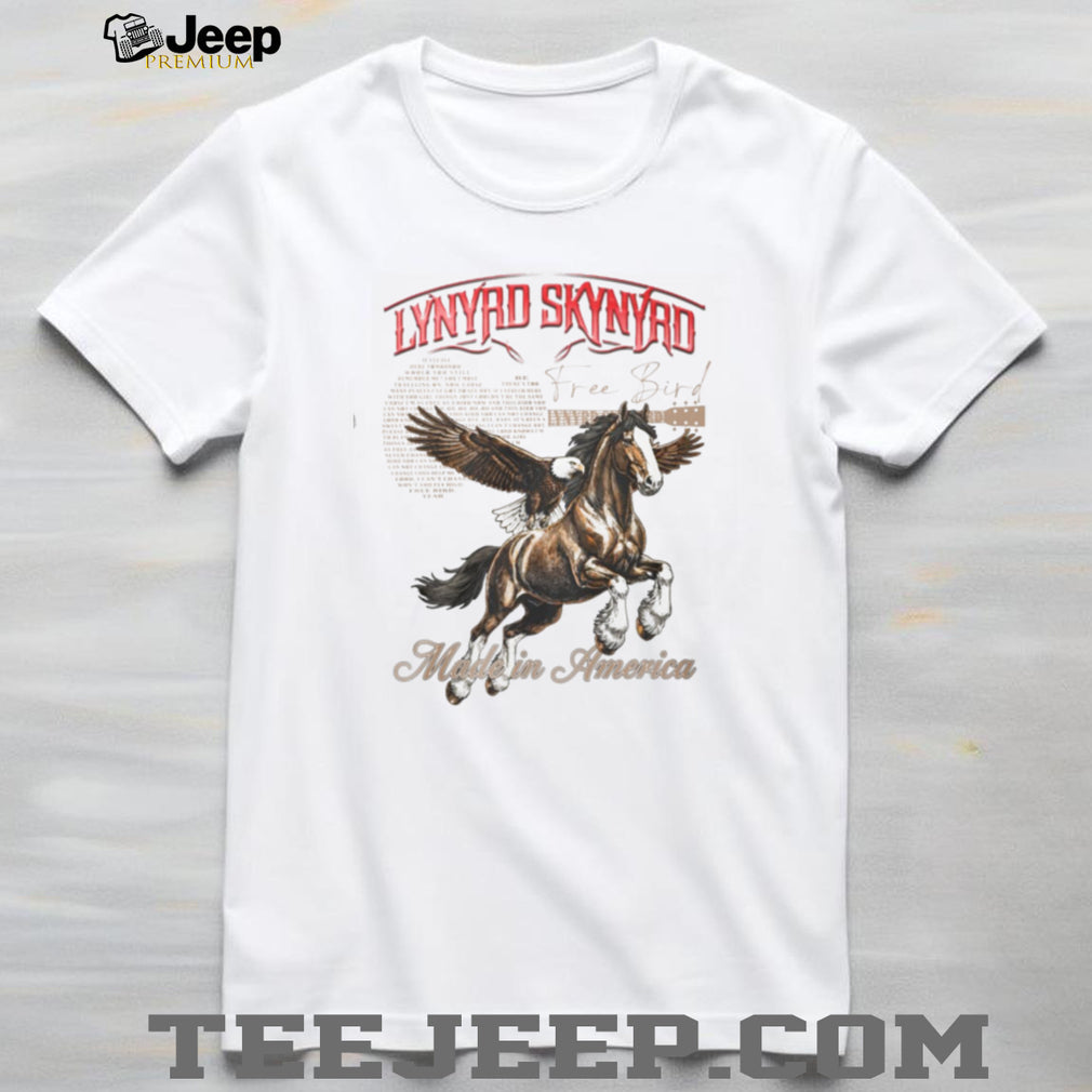 Lynyrd Skynyrd Free Bird Made In America Eagle Horse T Shirt