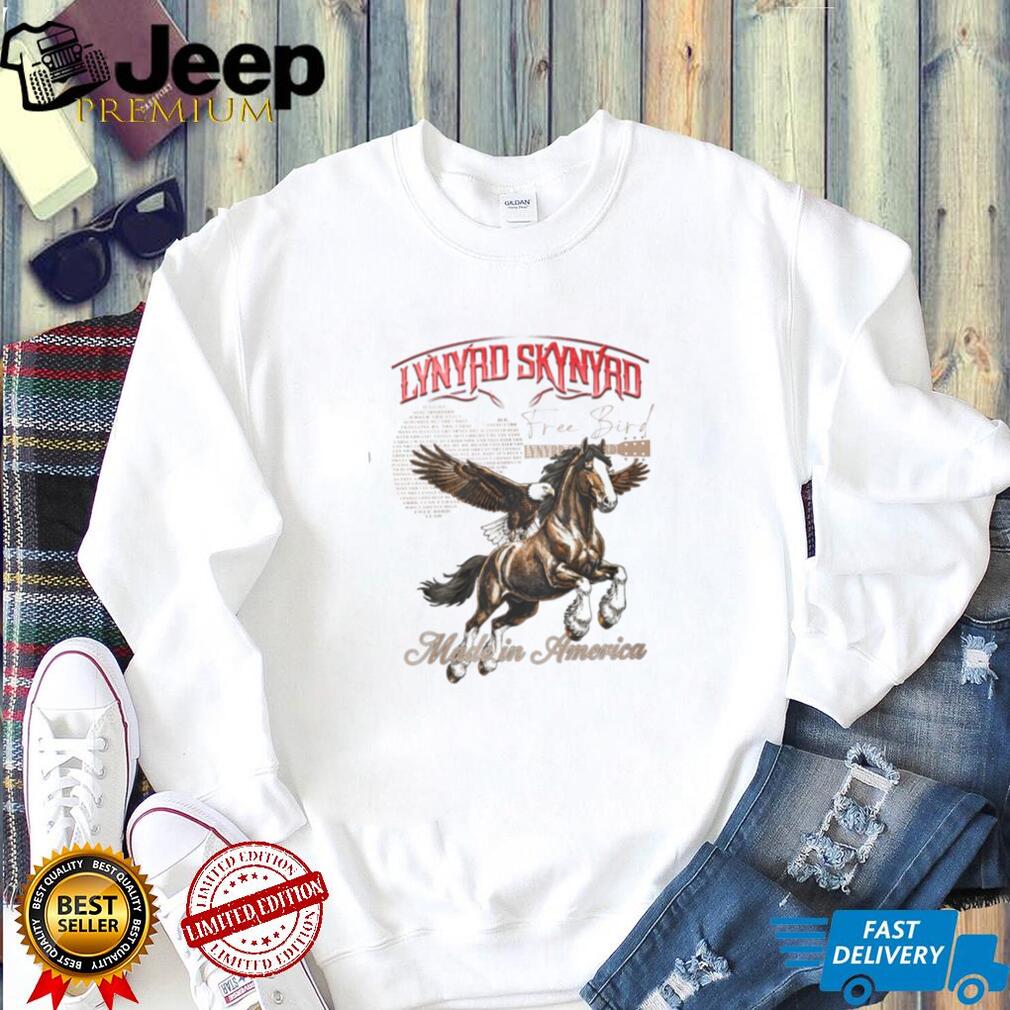 Lynyrd Skynyrd Free Bird Made In America Eagle Horse T Shirt
