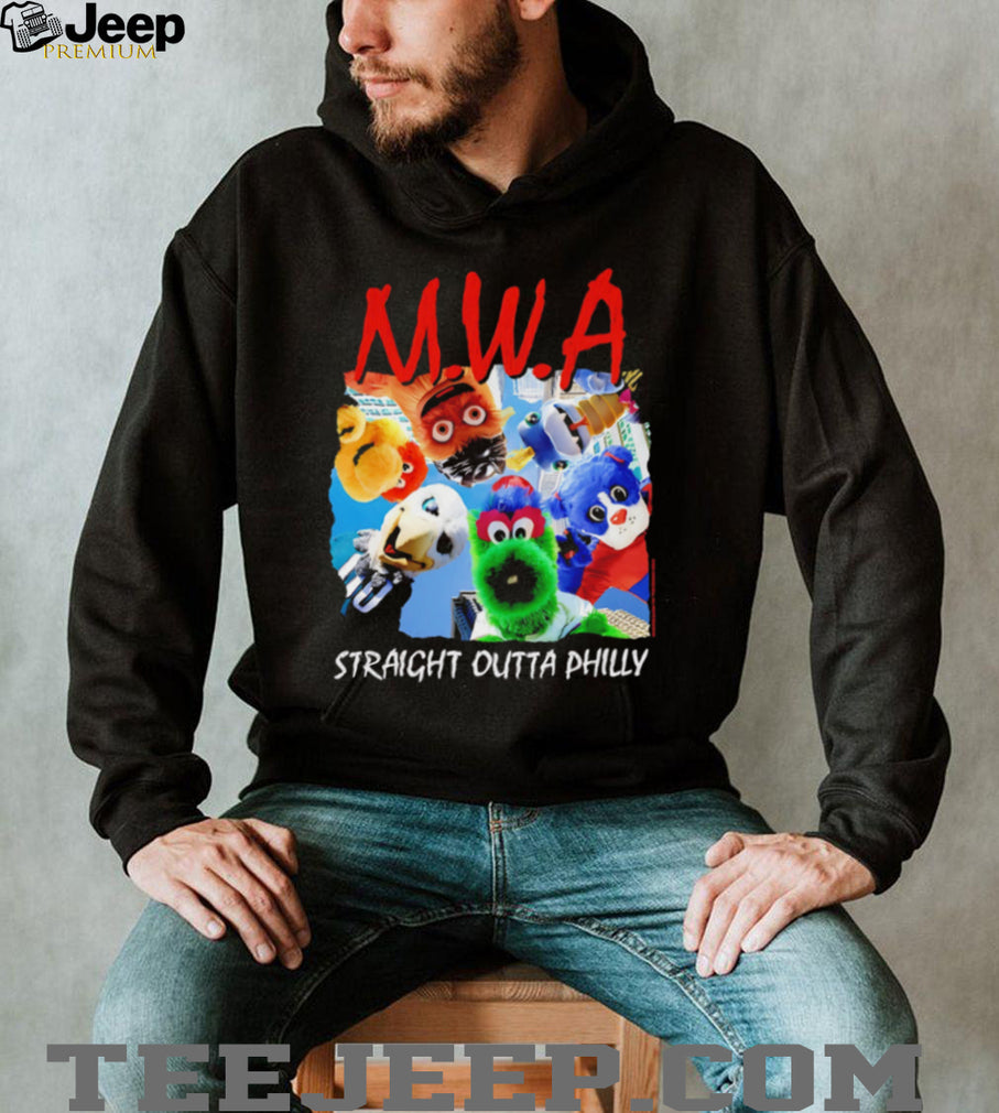 M.W.A. Straight Outta Philly Funny Mascot Parody Sports Fan T Shirt
