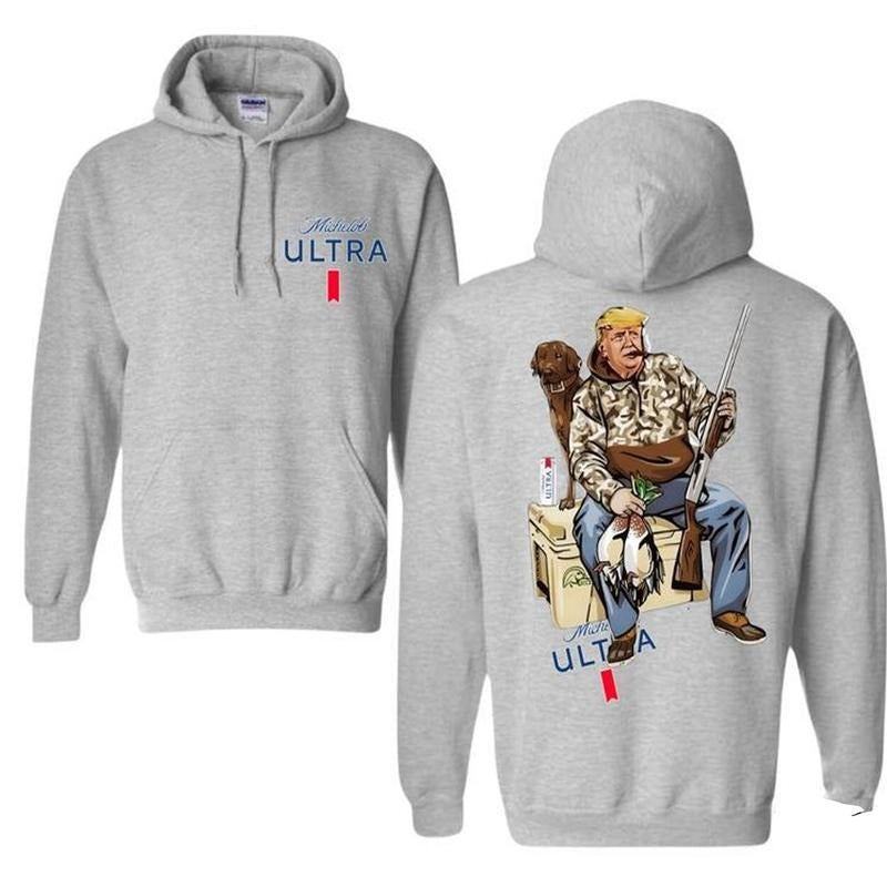 M1chelob Ultra Beer Hunting Trump Lovers 2 sides Hoodie Cotton Menswear, Michelob Dad Hunter Shirt, Gift for Father's Day, Mother's Day