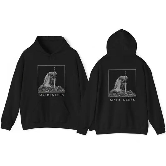 MAIDENLESS Elden Ring Hoodie, Medieval Fantasy Art Hoodie, Warrior Knight Graphic Hoodie, Unique Gift for Him, Gothic Style, Unisex