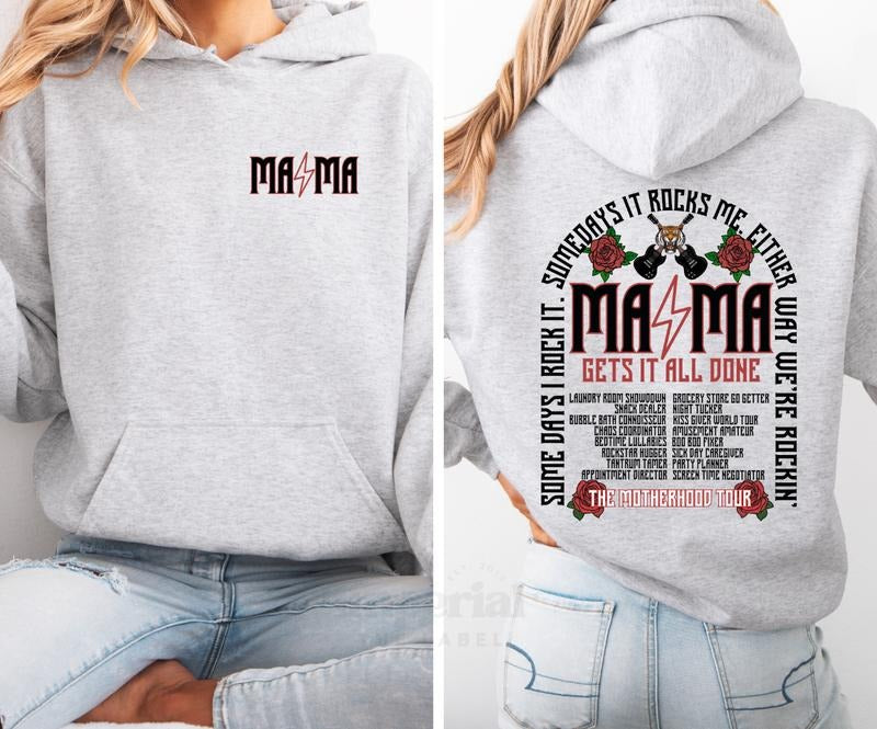 MAMA Hoodie, Trendy Mom Apparel, Comfortable & Stylish Hoodie for Moms, Cute Graphic Sweatshirt for Mothers, Perfect Gift for Mom, Cozy & Fashionable Hoodie for Women, Mama Bear Sweatshirt, Mom Life Clothing Casual Fabric