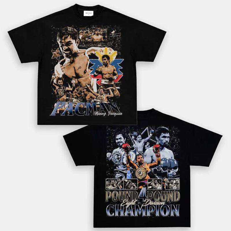 MANNY PACQUIAO TEE, Boxing T-shirt, Boxer Tee, Sports Shirt, Athletic Tee, Fitness Gift, Workout T-shirt Crewneck Clothing Cotton Menswear