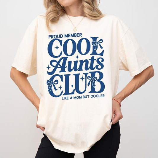 MAPTEES Cool Aunts Club Comfort Colors Shirt, The Cool Aunt T-shirt, Auntie Like A Mom But Cooler Graphic Tee, New Auntie Outfits, Gift for Aunt To Be