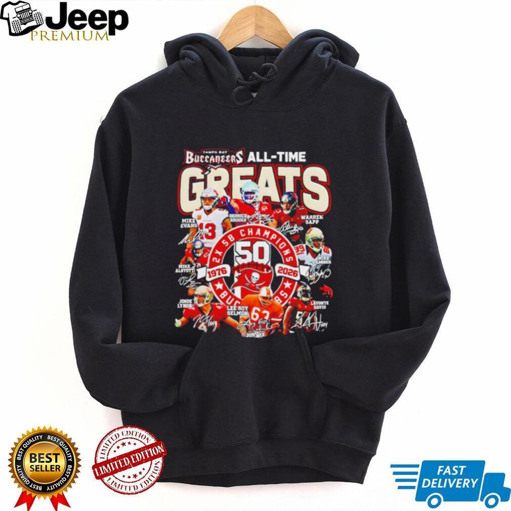 Tampa Bay Buccaneers All Time Greats Signature History T shirt