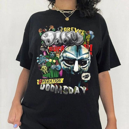 MF Doom Rap T-Shirt, Hip Hop Music Vintage Fan Gift Tee