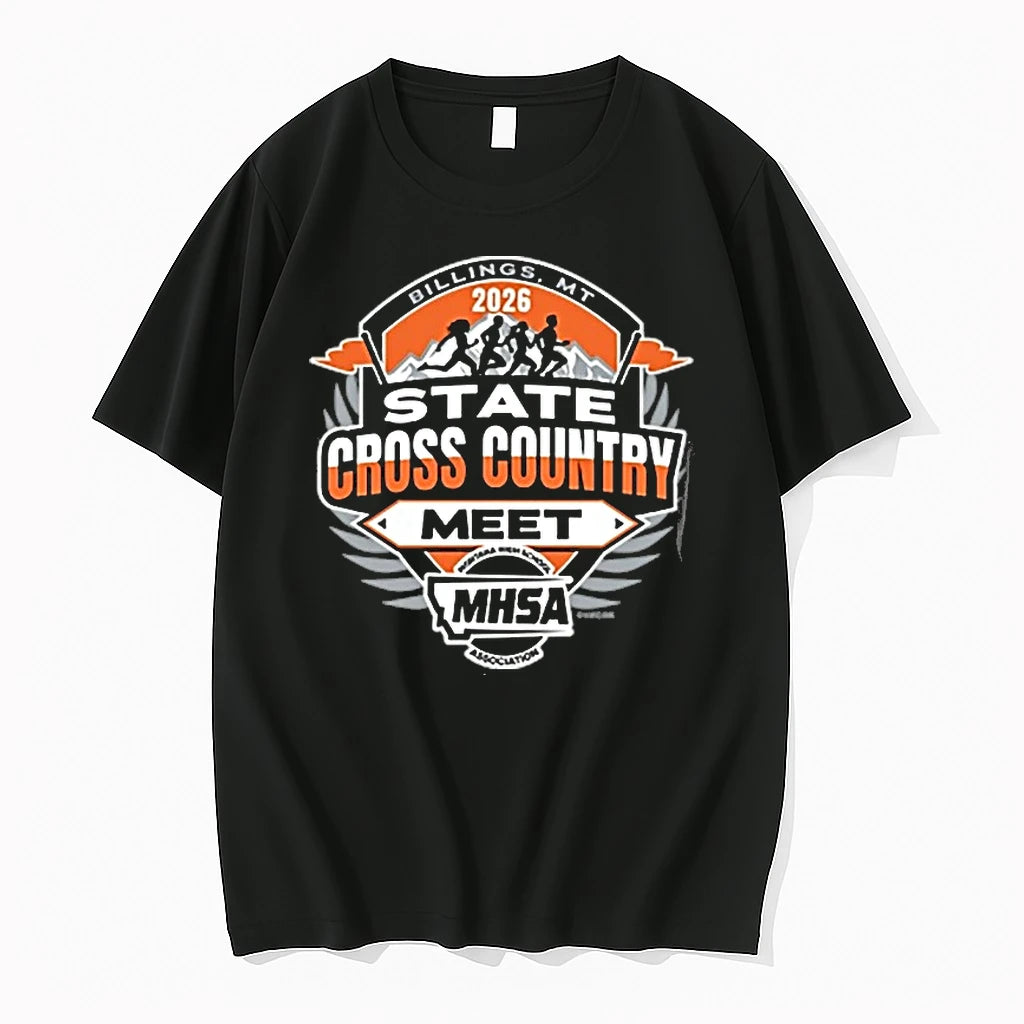 Mhsa State Cross Country Meet 2026 Mens Black Tees Front Tshirts Sweater