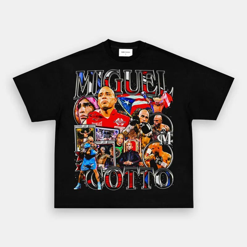 MIGUEL COTTO TEE Boxing T-shirt, Boxer Tee, Sports Shirt, Athletic Tee, Fitness Gift, Workout T-shirt Crewneck Clothing Cotton Menswear