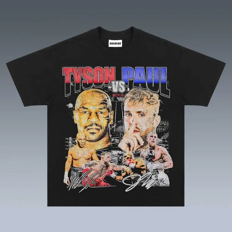 MIKE TYSON VS JAKE PAUL 2024 SHIRT, Retro Fight Night Tee, Boxing Match T-Shirt ,Boxing T-shirt, Fighter Tee, Boxer Shirt, Sports Shirt, Boxing Merch, Vintage Boxing Tee, Graphic Boxing Champ T-Shirt