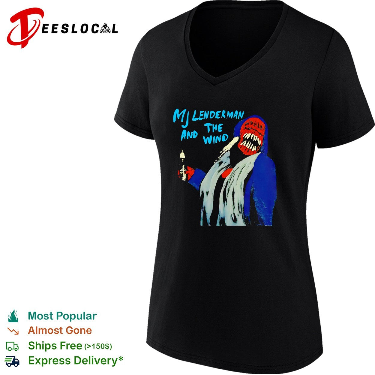 MJ Lenderman and the Wind monster holding bottle shirt