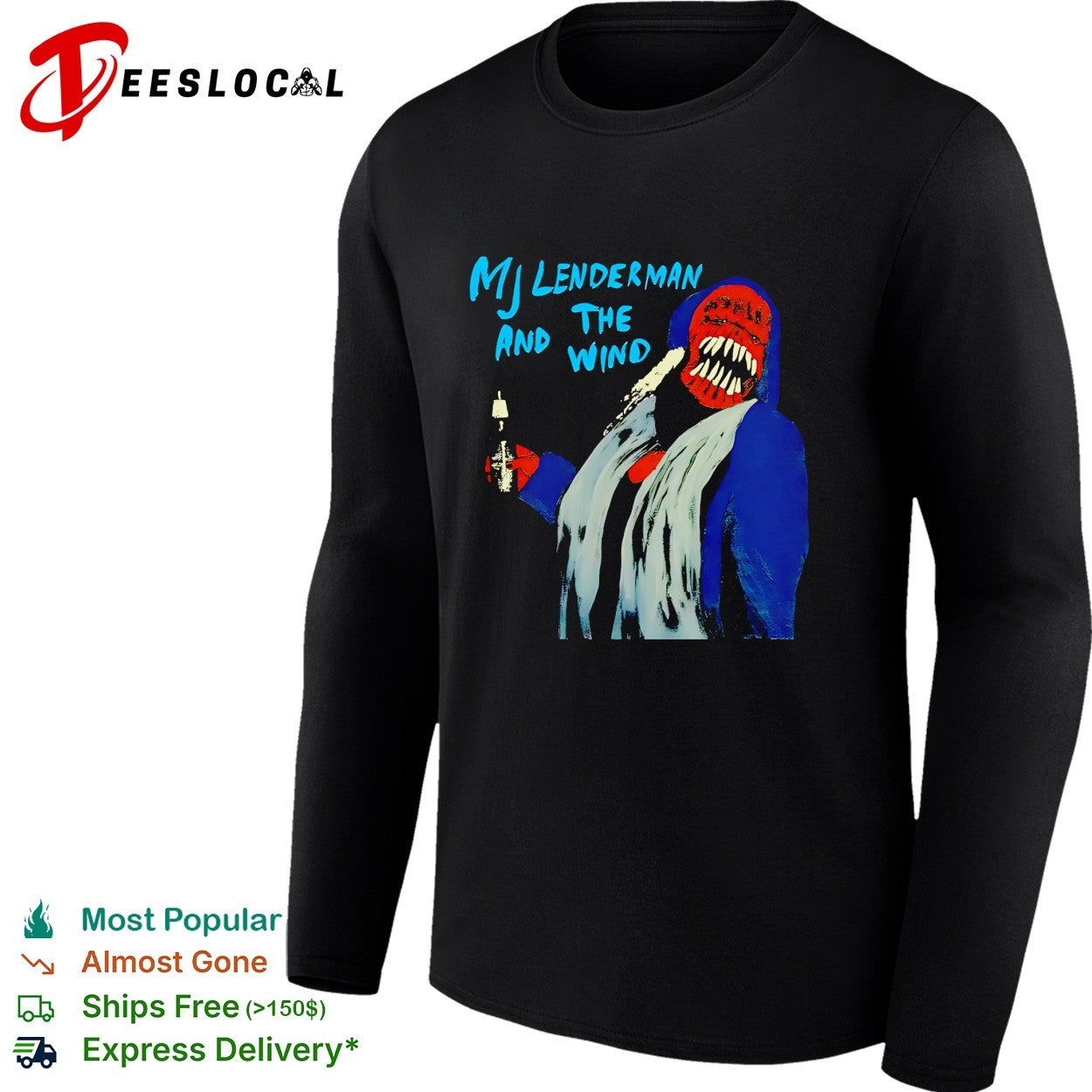 MJ Lenderman and the Wind monster holding bottle shirt