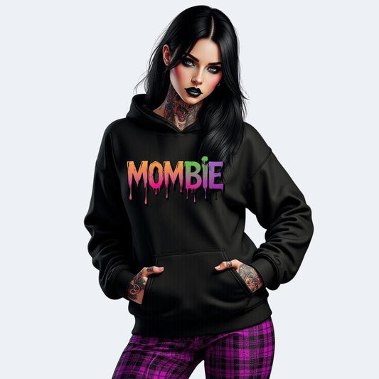 MOMBIE Streetwear Y2K Halloween Crewneck Sweatshirt T Shirt or Hoodie Grunge Aesthetic Pullover Casual Comfort Skulls Retro Streetwear Cotton Graphic Vintage Womenswear Everyday