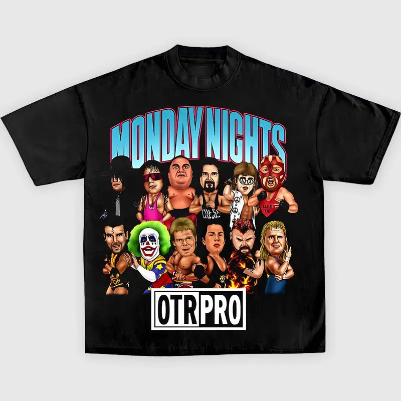 MONDAY NIGHTS V1 TEE Wrestling Tee, Wrestling Graphic Tee, WWE Shirt, MMA Shirt, Sports T-shirt, Athlete Shirt, Wrestling Gift, Gift for Him Gift For Her Hoodie Sweatshirt