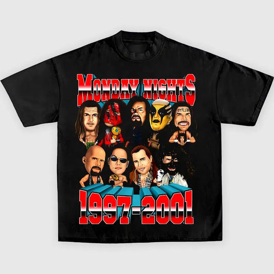 MONDAY NIGHTS V2 TEE Wrestling Tee, Wrestling Graphic Tee, WWE Shirt, MMA Shirt, Sports T-shirt, Athlete Shirt, Wrestling Gift, Gift for Him Gift For Her Hoodie Sweatshirt