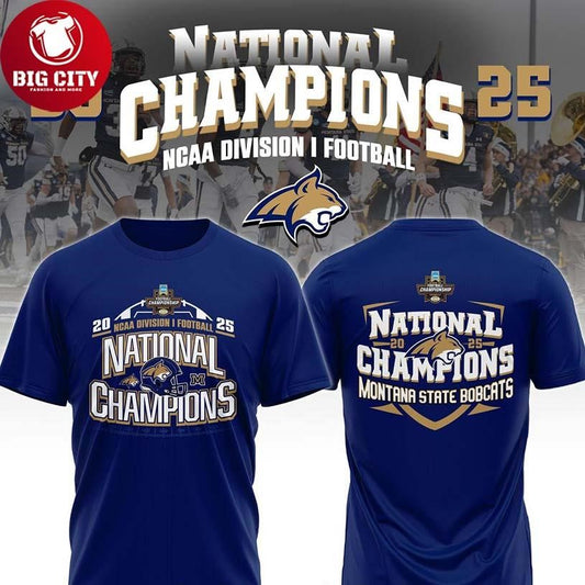 MSU Bobcats 2025 NCAA Football National Champions Two Sided Shirt