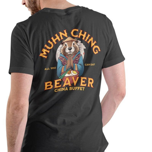MUHN CHING BEAVER CHINA BUFFET T SHIRT . Casual Cotton Menswear