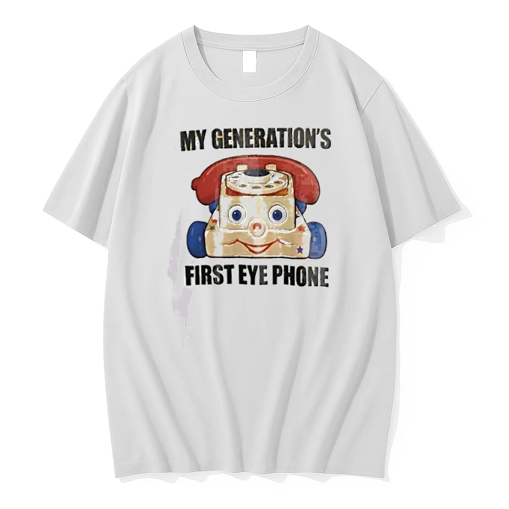 My Generations First Eye Phone Vintage Toy Telephone With Eyes Men Tshirts Sweater